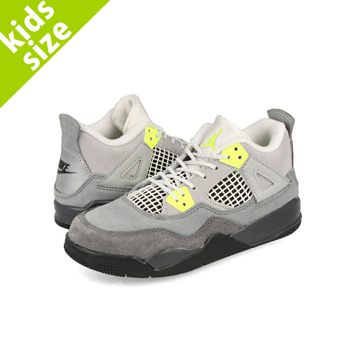 楽天市場 Nike Air Jordan 4 Retro Se Ps 95 Neon ナイキ エア ジョーダン 4 レトロ Se Ps Cool Grey Volt Ct5344 007 Select Shop Lowtex