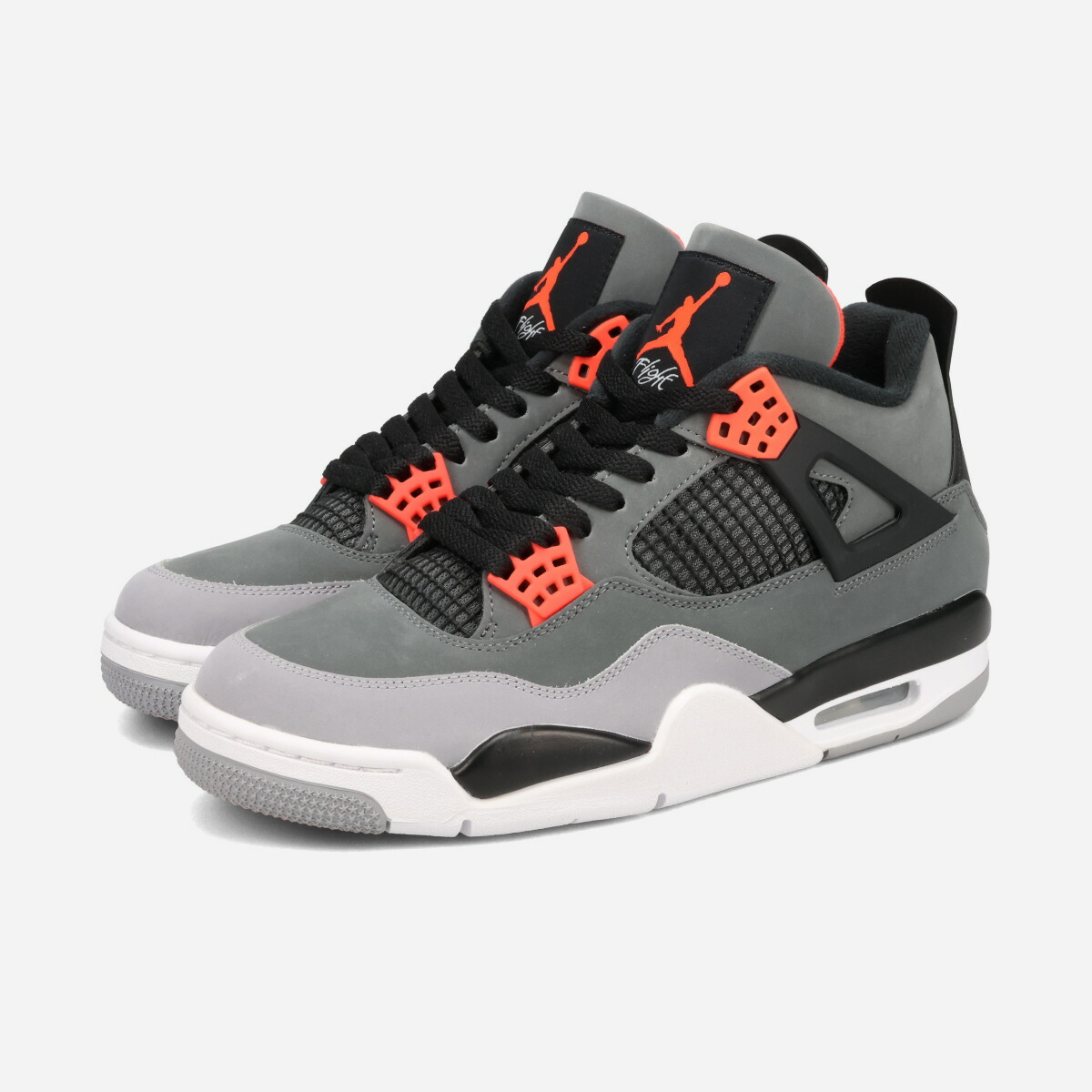 楽天市場】NIKE AIR JORDAN 4 RETRO DARK GREY/INFRARED 23-BLACK