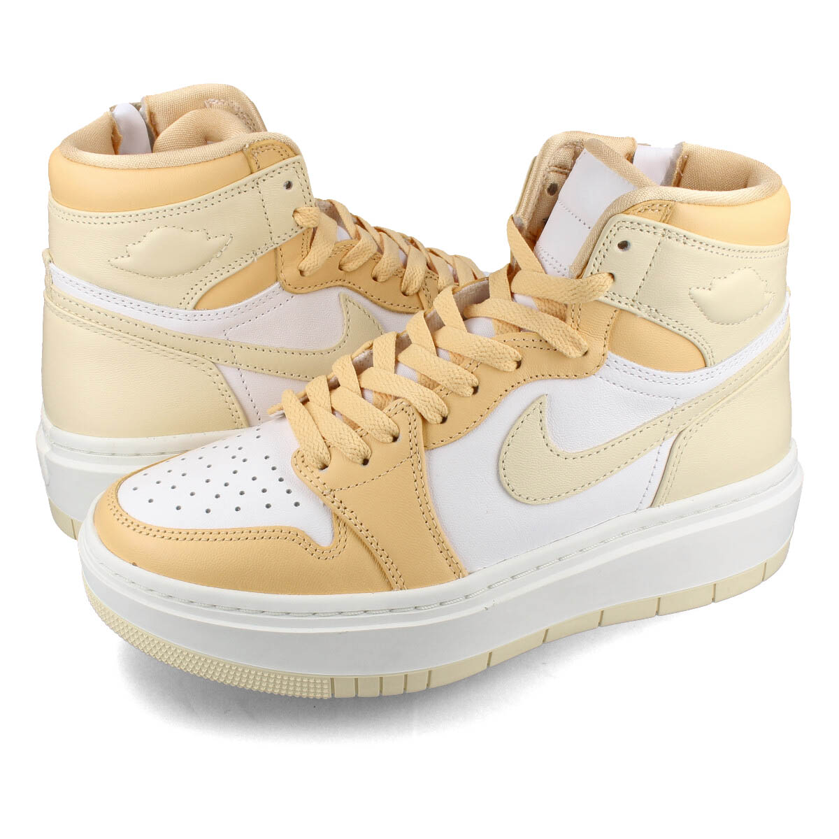 【プライスダウン】 15時迄のご注文で即日発送可 NIKE WMNS AIR JORDAN 1 ELEVATE HIGH ナイキ ウィメンズ エア  ジョーダン 1 エレベート ハイ レディース ハイカット CELESTIAL GOLD/WHITE/SAIL/MUSLIN ベージュ 