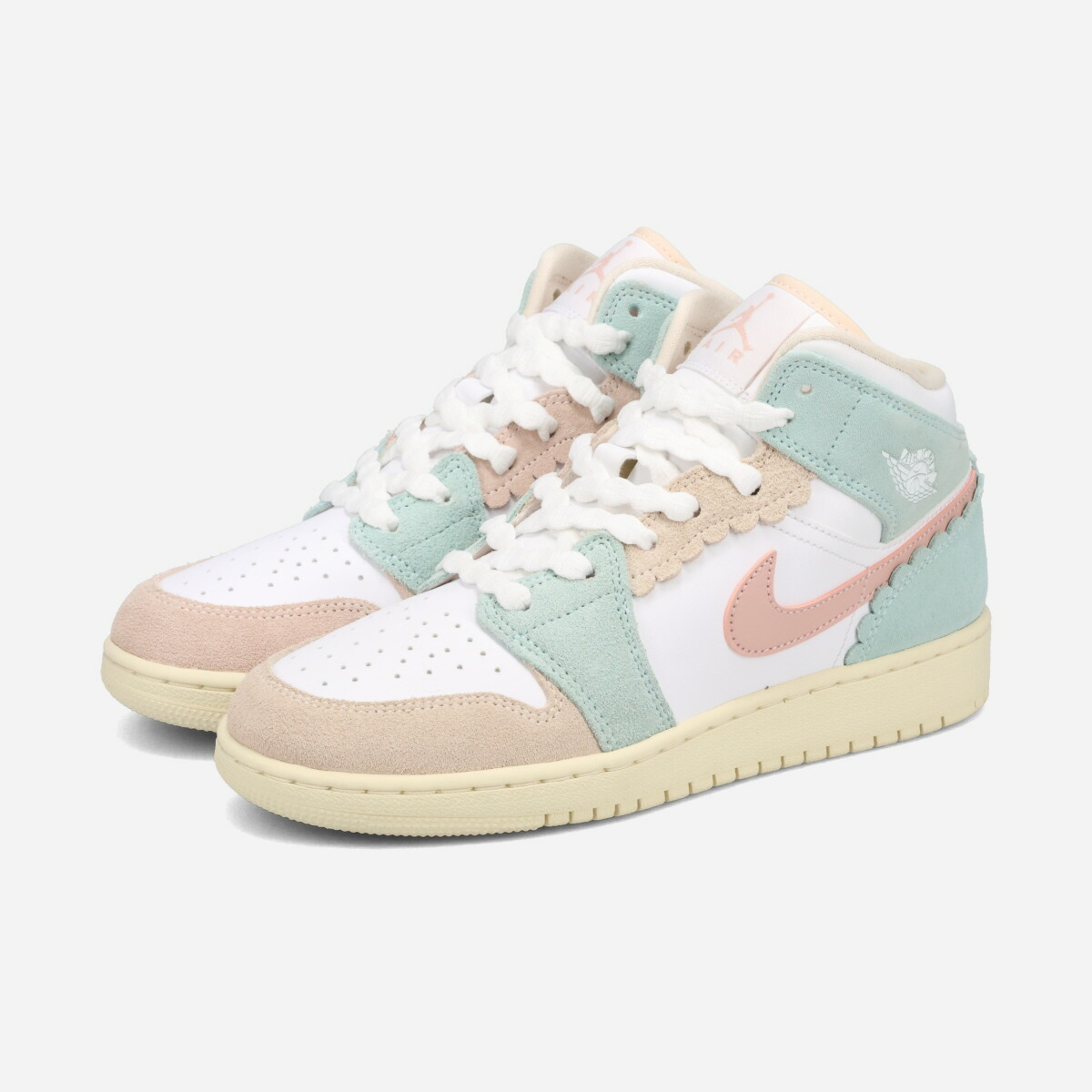 楽天市場】NIKE AIR JORDAN 1 MID (GS) pink wash/violet frost
