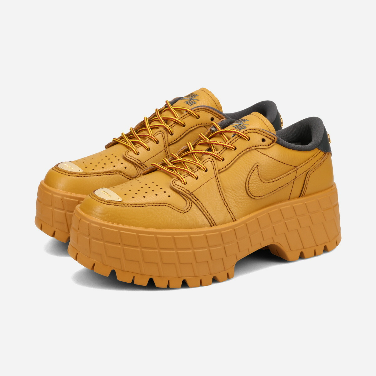 NIKE WMNS AIR JORDAN 1 LOW BROOKLIN ナイキ ウィメンズ エア ジョーダン 1 ロー ブルックリン レディース スニーカー ローカット WHEAT/TEAM RED/METALLIC GOLD/ANTHRACITE ブラウン HF3184-700