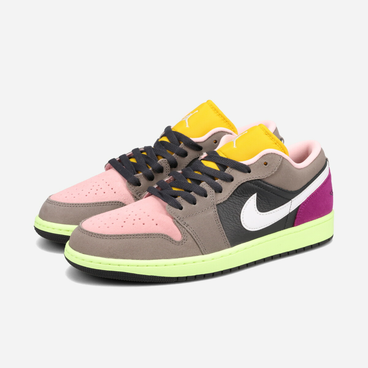NIKE AIR JORDAN 1 LOW SE ナイキ エア ジョーダン 1 ロー SE メンズ スニーカー ローカット OIL GREY/WHITE/CAVE STONE/ARCTIC PUNCH/VIOTECH/DARK SULFUR マルチカラー HQ2010-005