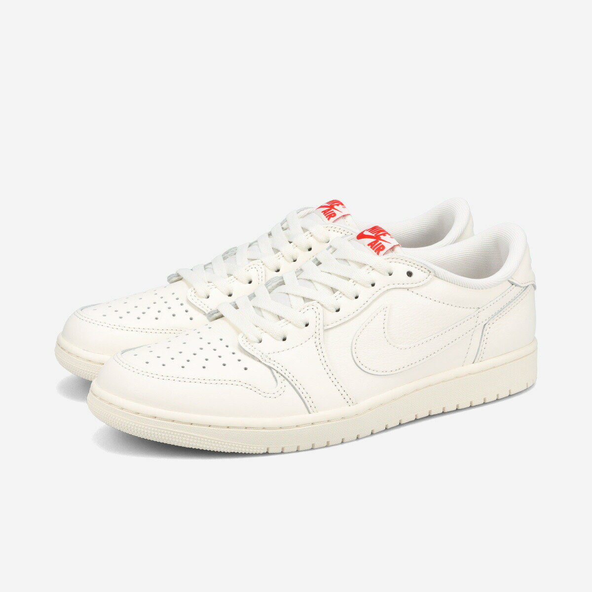 NIKE AIR JORDAN 1 RETRO LOW OG ナイキ エア ジョーダン 1 レトロ ロー OG メンズ スニーカー ローカット SAIL/SAIL/UNIVERSITY RED ホワイト HQ6998-100|KICKS LAB. 店