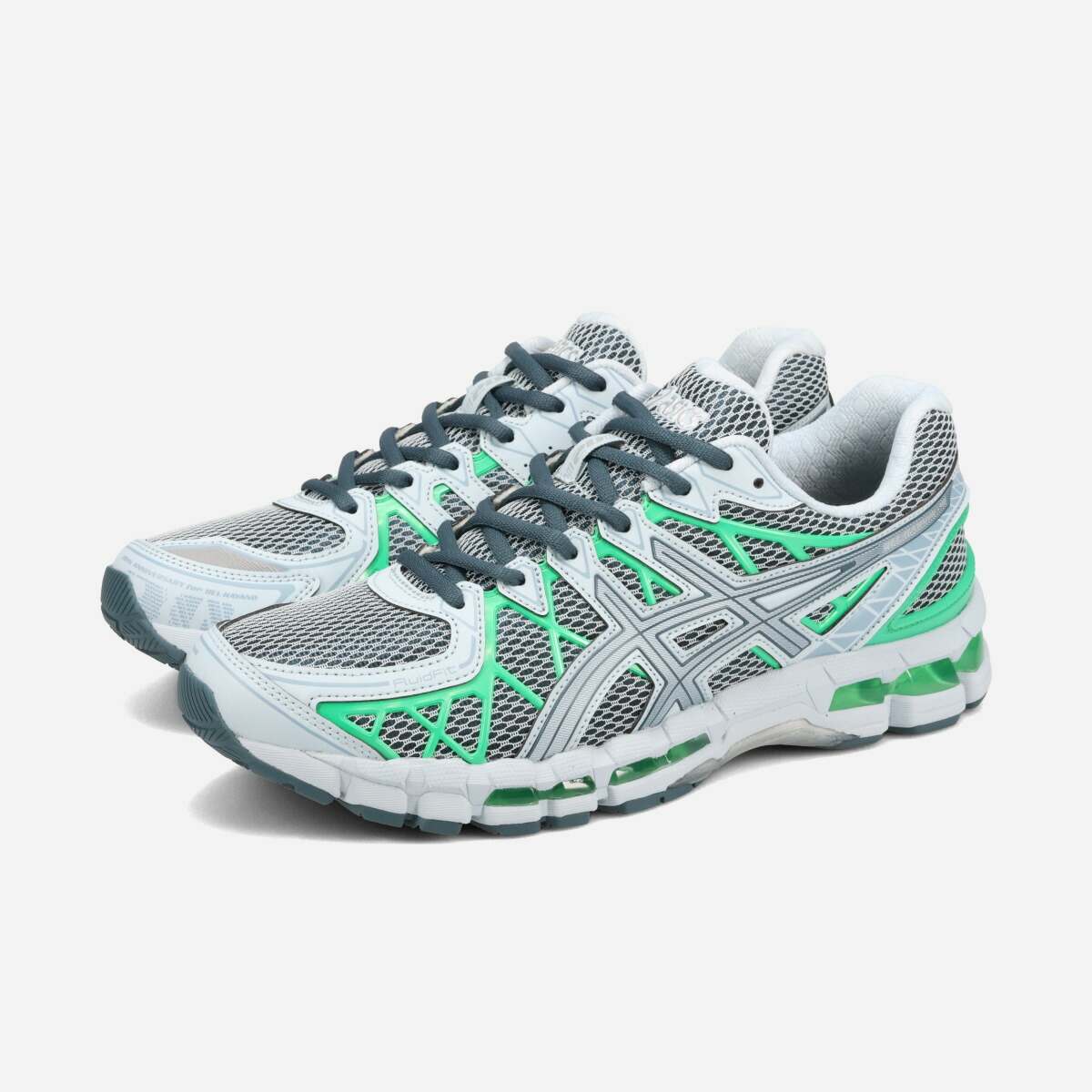 ASICS SPORTSTYLE GEL-KAYANO 20 アシックス スポーツスタイル ゲル カヤノ 20 メンズ レディース スニーカー ローカット STORM CLOUD/CILANTRO グレー 1203A884-400