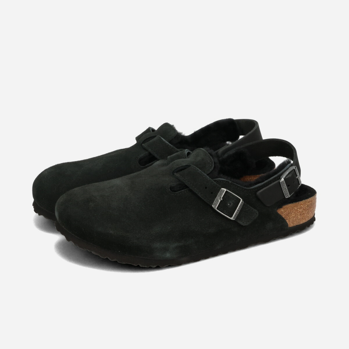 【30%OFF】 BIRKENSTOCK TOKIO SHEARLING SUEDE LEATHER 【REGULAR】 ビルケンシュトック トキオ シアリング スエードレザー レギュラーフィット メンズ サンダル BLACK ブラック BKS-1028358｜KICKS LAB. 店