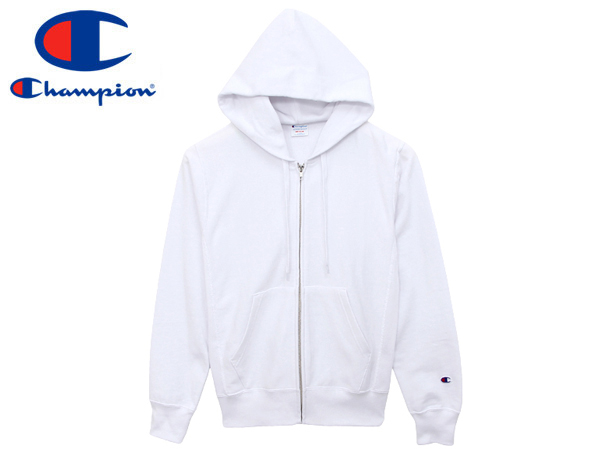 champion zip up hoodie white