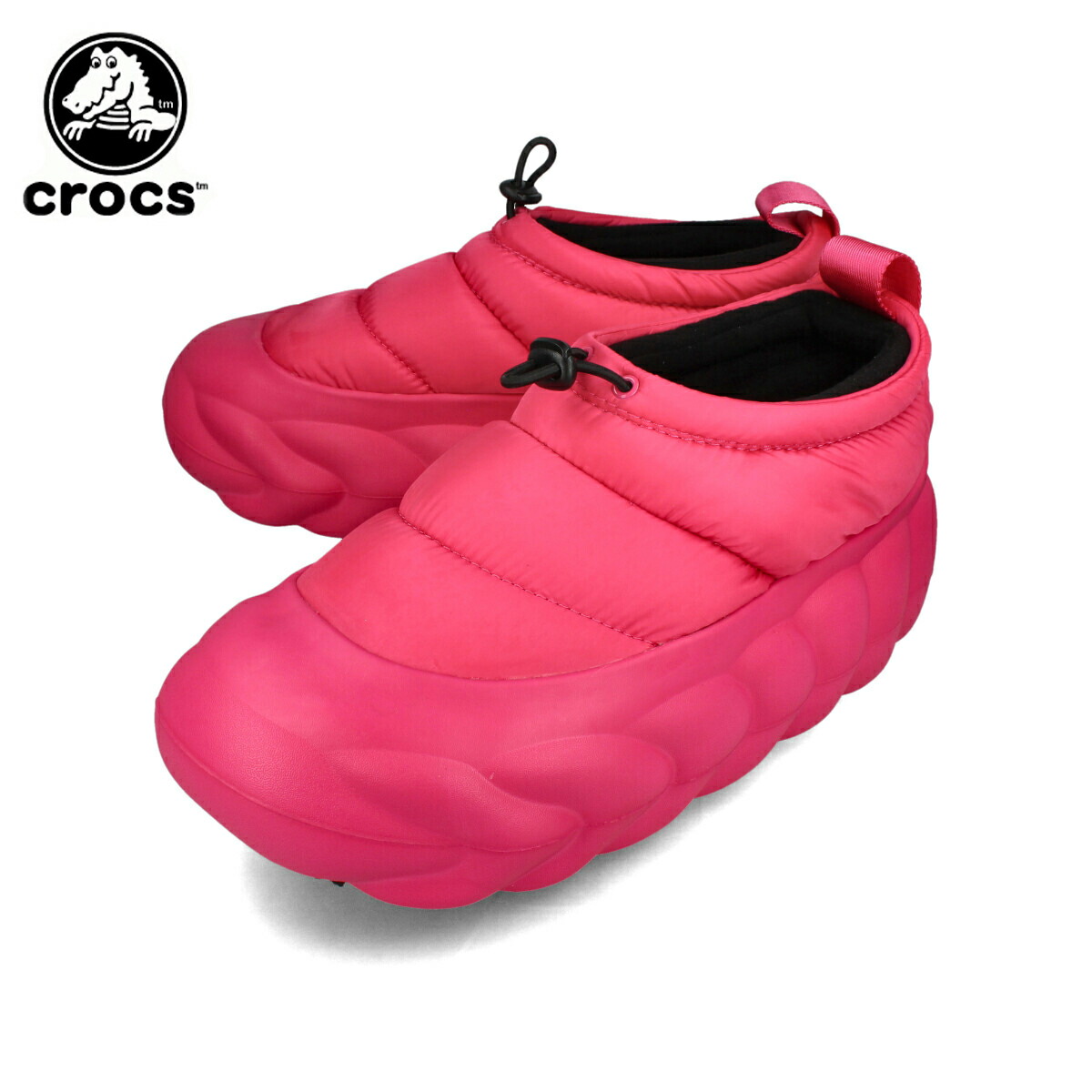楽天市場】crocs OVERPUFF SHORTY DRAGON FRUIT 210668-6zq