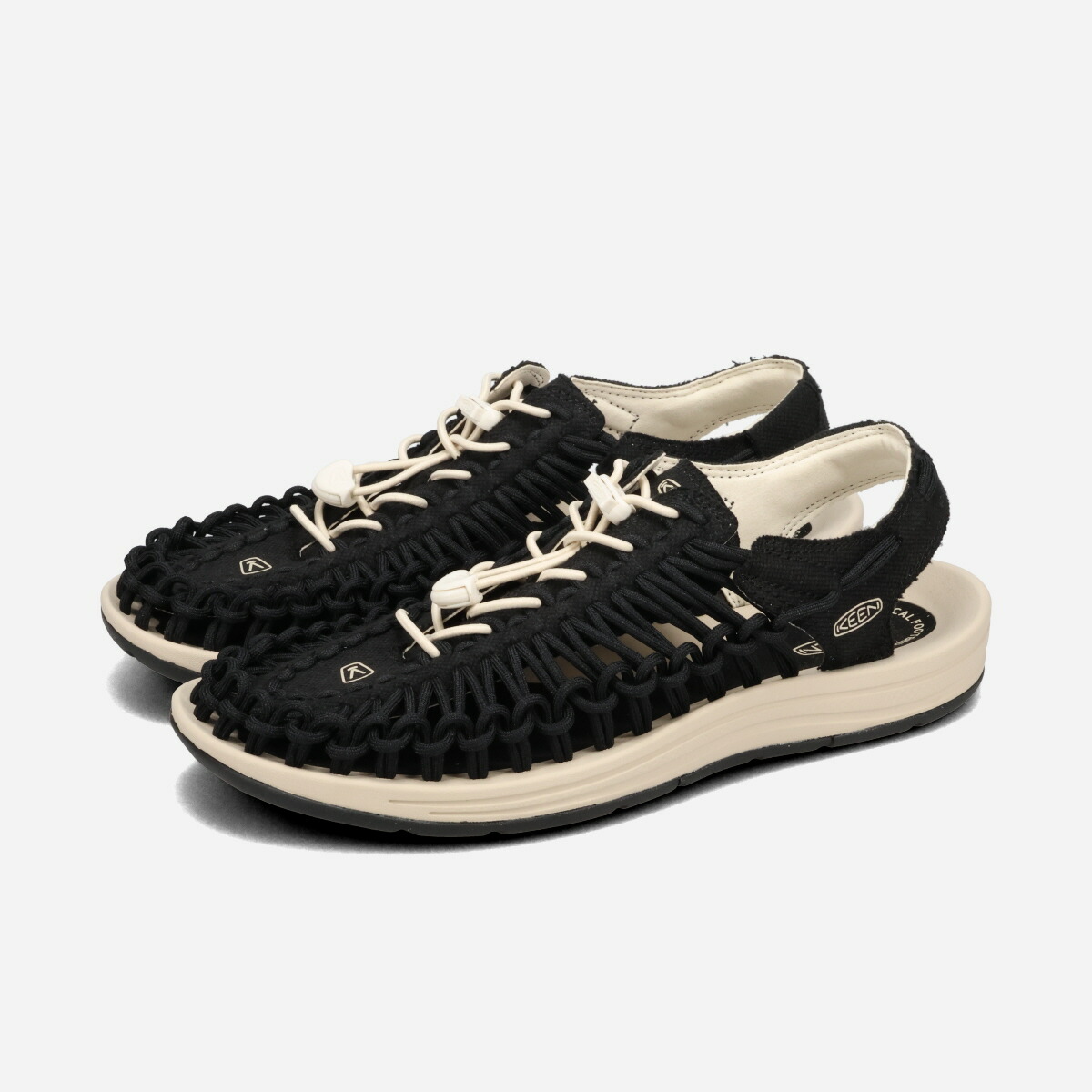 【20%OFF】 KEEN UNEEK CANVAS キーン ユニーク キャンバス メンズ サンダル BLACK/BIRCH ブラック 1028564