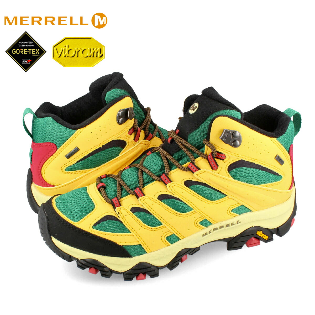 楽天市場】MERRELL MOAB 3 SYNTHETIC MID GORE-TEX W メレル モアブ3 シンセティック ミッド ゴアテックス  ウィメンズ レディース トレッキング シューズ ウォータープルーフ 防水性 VIBRAMソール YELLOW イエロー J500180 :  SELECT SHOP LOWTEX