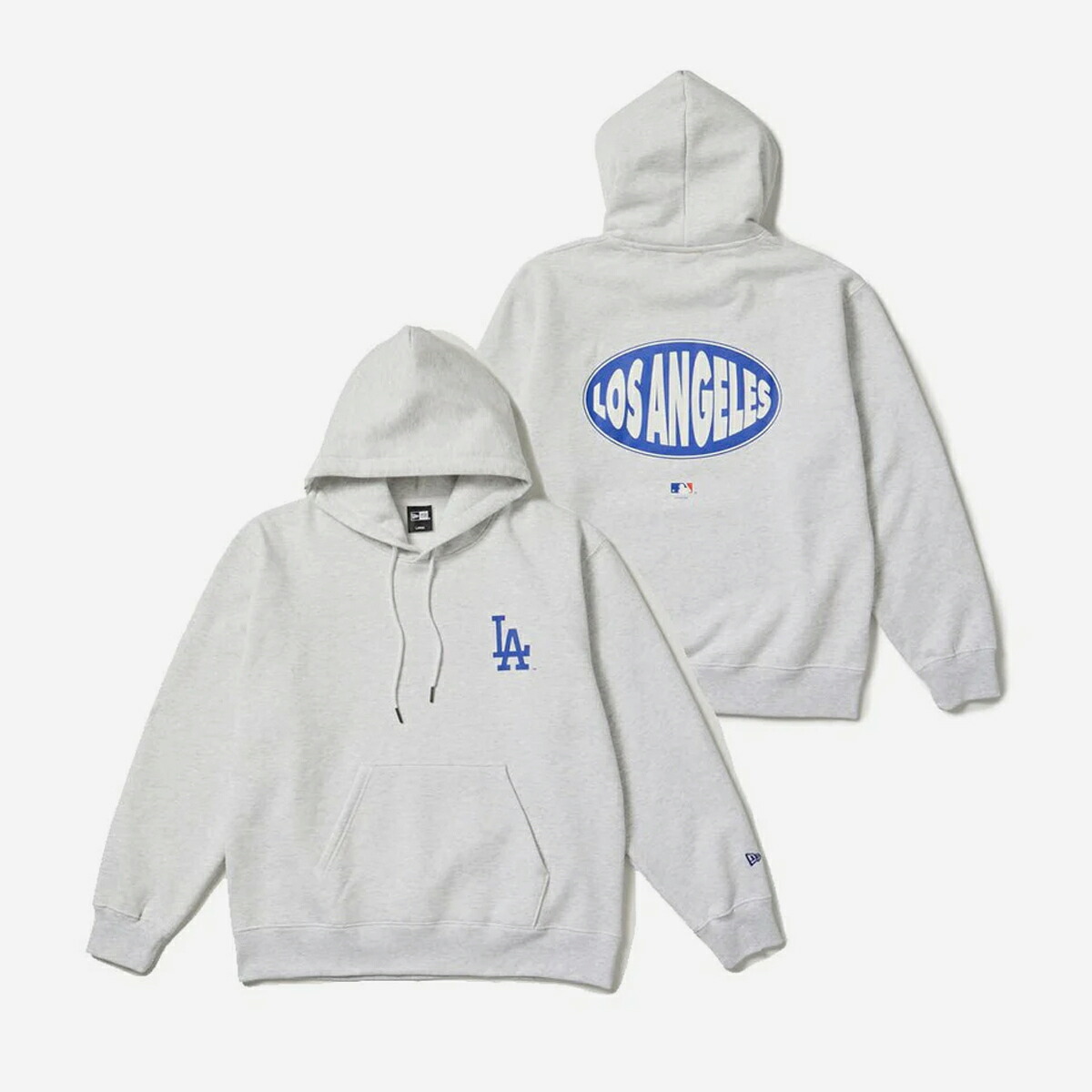 【20%OFF】 NEW ERA OVER SIZE PULLOVER LOS ANGELES DODGERS Powered by GORO NAKATSUGAWA（MIN-NANO） ニューエラ オーバーサイズド プルオーバー ロサンゼルス・ドジャース 中津川吾郎 ミンナノ メンズ レディース パーカー LIGHT GRAY グレー 14705956