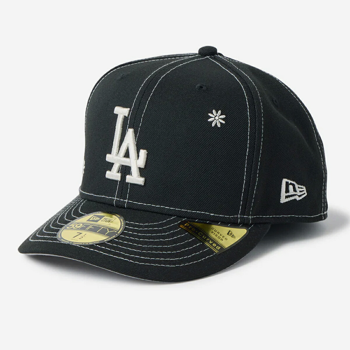 NEW ERA PC 59FIFTY LOS ANGELES DODGERS FLOWER EMBROIDERY ニューエラ PC 59FIFTY ロサンゼルス・ドジャース フラワー エンブロイダリー メンズ レディース 帽子 キャップ BLACK ブラック 14744673