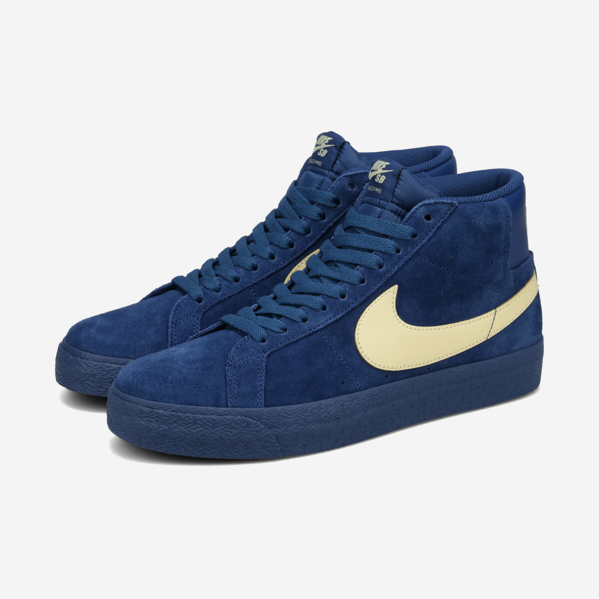 NIKE SB ZOOM BLAZER MID ナイキ SB ズーム ブレザー ミッド メンズ スニーカー ミッドカット COASTAL BLUE/COASTAL BLUE/PALE YELLOW ネイビー IO0667-400｜KICKS LAB. 店