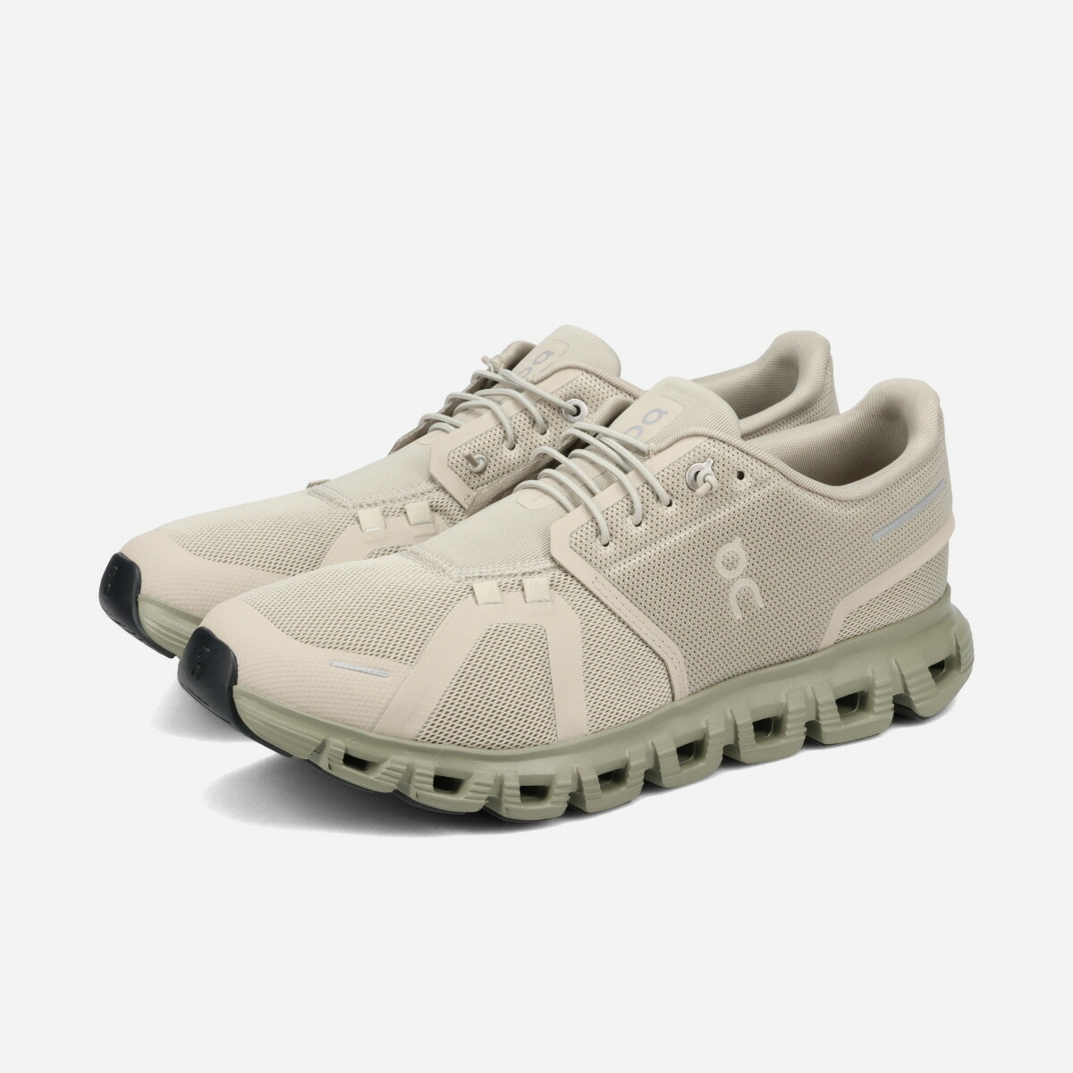 ON CLOUD 6 (M) オン クラウド 6 メンズ スニーカー ローカット BRUME/OLIVE ベージュ 3MF10075234｜KICKS LAB. 店