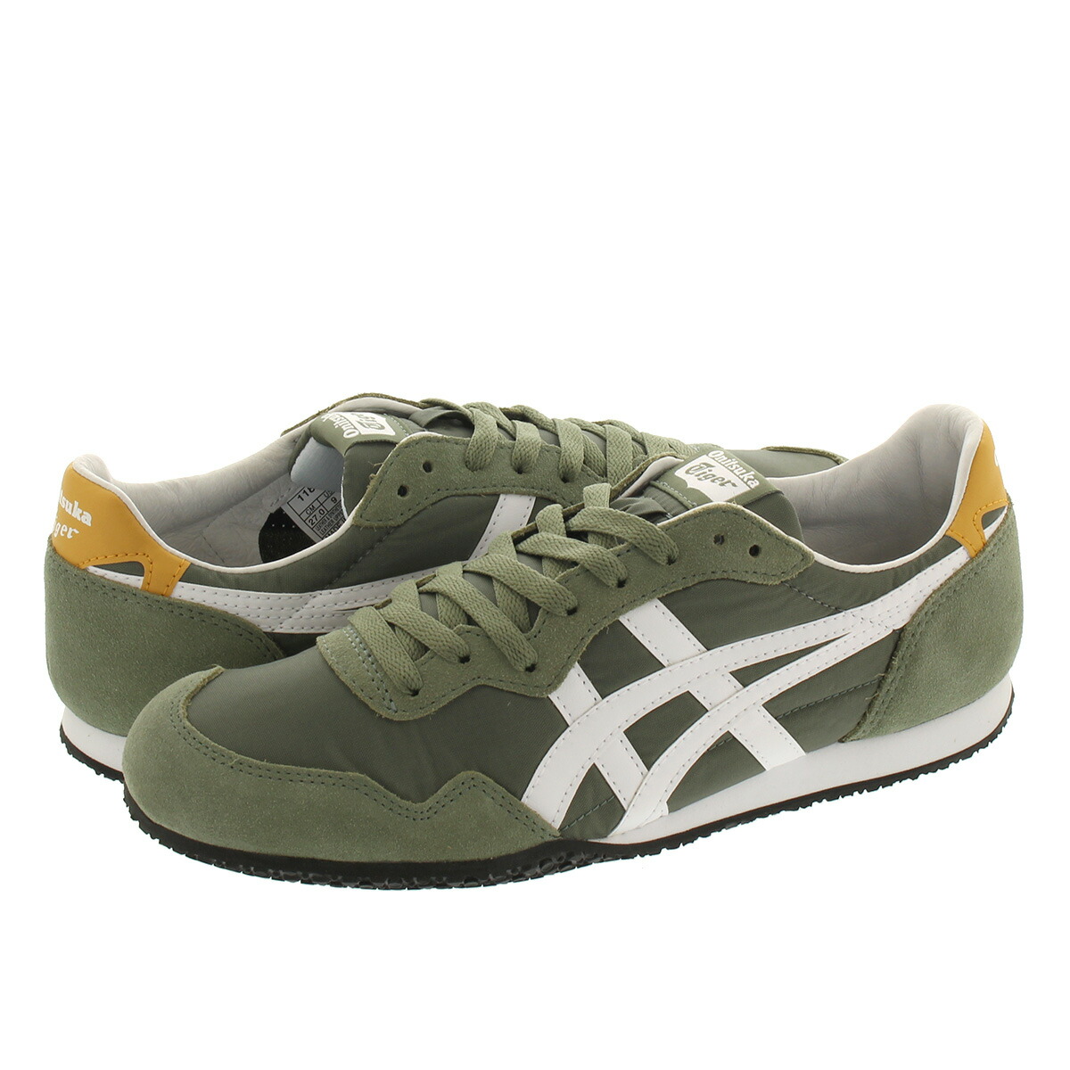 asics tiger olive