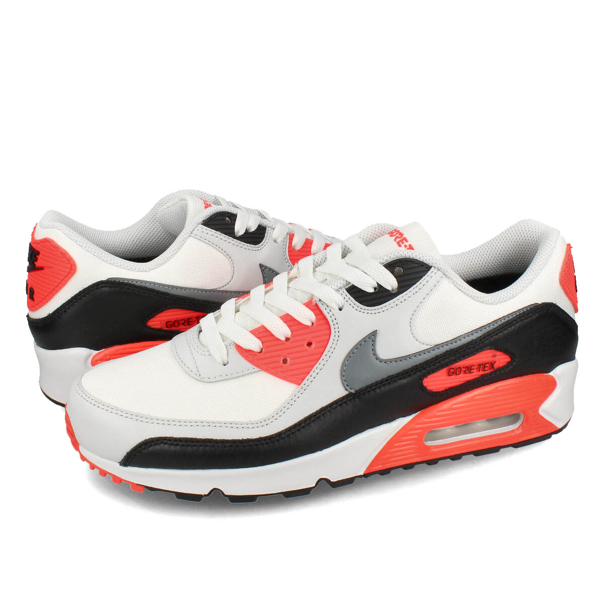 NIKE AIR MAX 90 GTX 【GORE-TEX】 ナイキ エア マックス 90 ゴアテックス メンズ スニーカー ローカット SUMMIT WHITE/COOL GREY/BRIGHT CRIMSON ホワイト FD5810-101画像