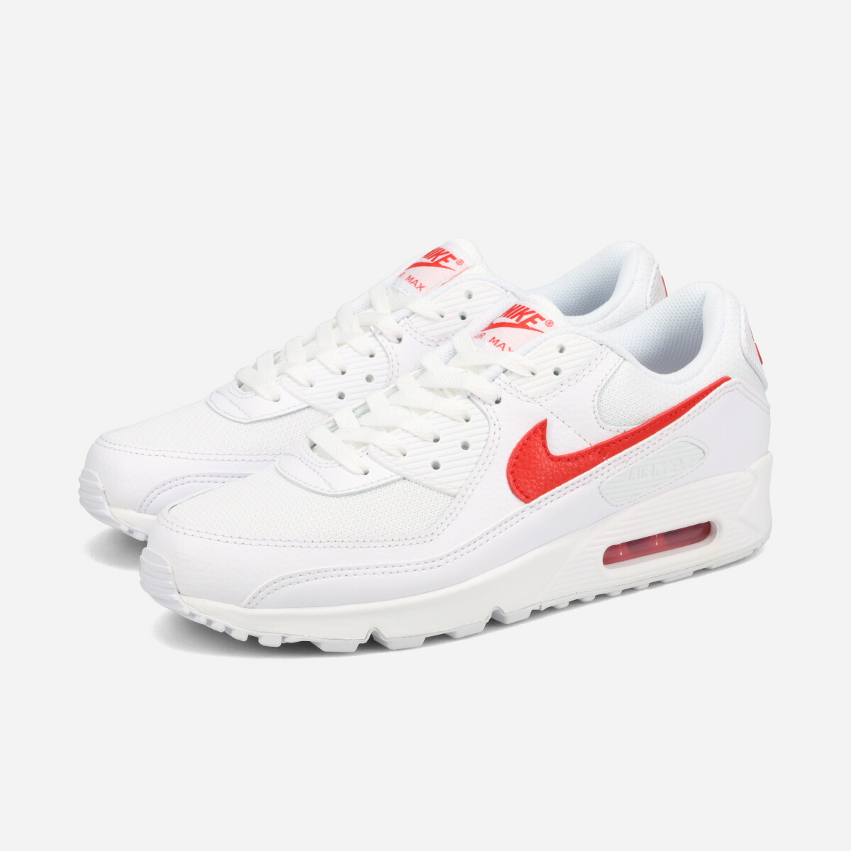 NIKE AIR MAX 90 ナイキ エア マックス 90 メンズ スニーカー ローカット WHITE/WHITE/UNIVERSITY RED ホワイト DM0029-120