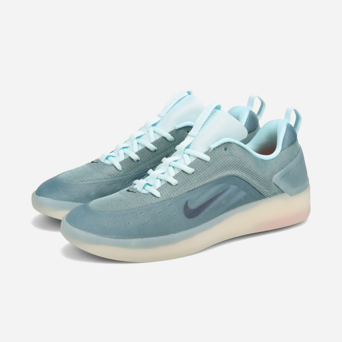 NIKE SB ZOOM NYJAH 4 ナイキ SB ズーム ナイジャ 4 メンズ スニーカー ローカット GLACIER BLUE/SMOKEY BLUE/SAIL/BLACK ブルー FQ1273-400｜KICKS LAB. 店