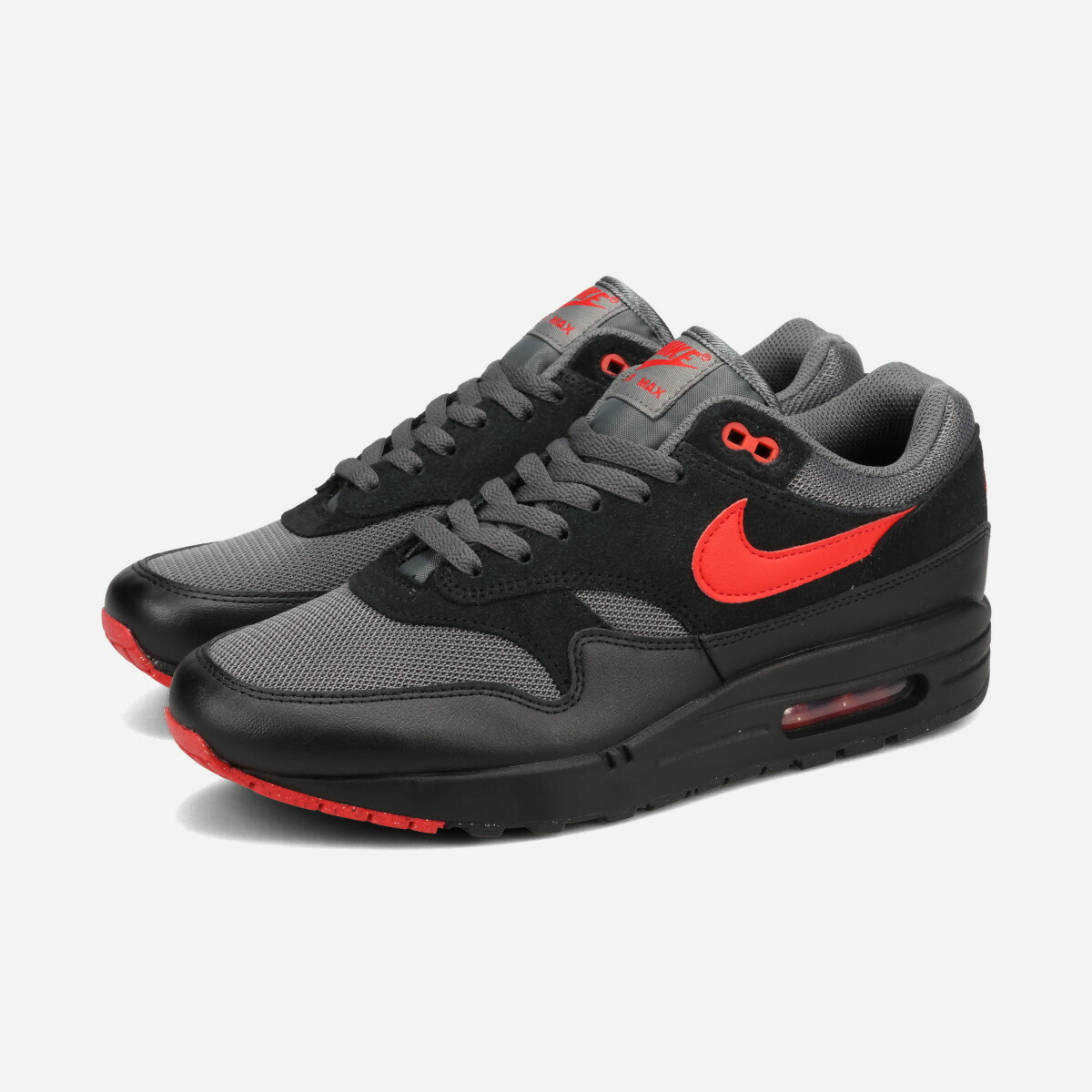 NIKE AIR MAX 1 ESSENTIAL -VAMPS- ナイキ エア マックス 1 エッセンシャル -バンプス- 海外限定 日本未発売モデル メンズ スニーカー ローカット BLACK/UNIVERSITY RED/IRON GREY ブラック FZ5808-008