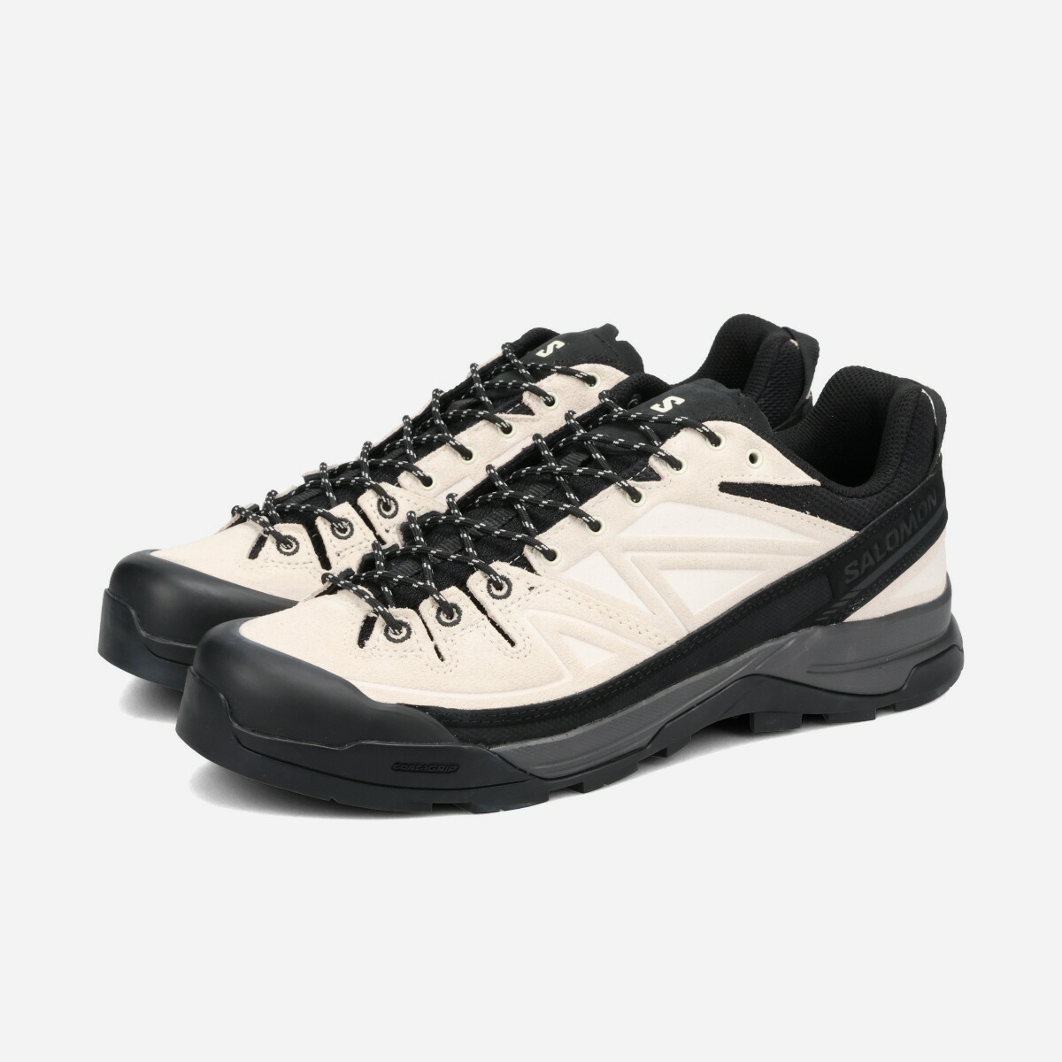 SALOMON X-ALP LTR サロモン エックス アルプ レザー メンズ レディース スニーカー ローカット BLACK/VANILLA ICE/RAINY ベージュ L47988800|KICKS LAB. 店