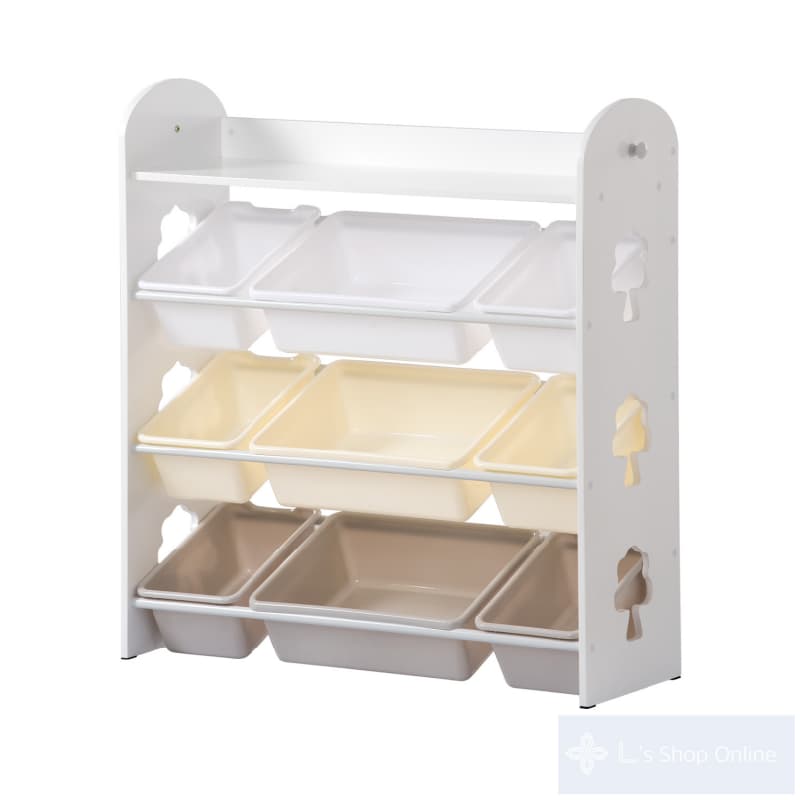 【人気商品】おもちゃ収納4段ラック 子ども用家具　MDF木製｜L&rsquo;s Shop Online