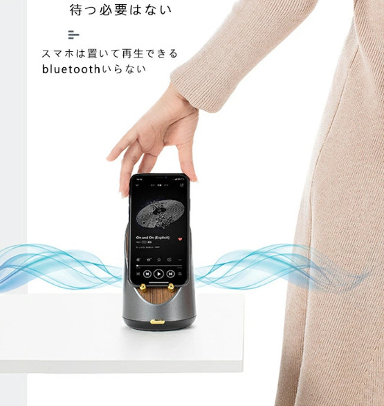 bluetooth ブルートゥース スピーカー スタンド 目覚まし レコードプレーヤー 化粧鏡 ワイヤレス充電 コンパクト ステレオ 高音質 高出力 感応 目覚ましスピーカー 再生 おしゃれ 置き型 誕生日 バレンタインプレゼント ギフト|L’s Shop Online