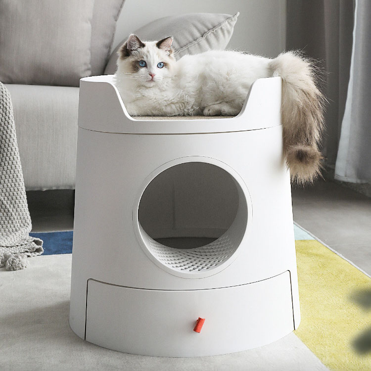 キャスター式猫トイレ 猫トイレ 大型 飛び散らない 飛び散り防止 モデキャット 猫キャスター リタートレイ 猫 ネコ トイレ 本体 大きめ おしゃれ 人気 目隠し 隠す カバー スコップ 砂 袋 掃除しやすい 足拭き 送料無料｜L&rsquo;s Shop Online