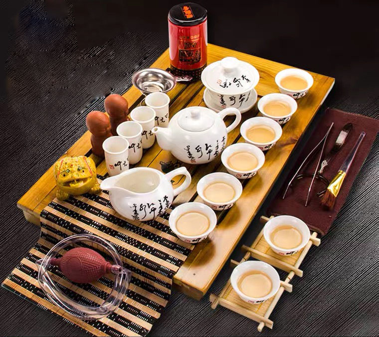 Yixing-セラミックカンフーティーセット,純乎たる材のお茶お盆,中国の茶道仕掛ける,人並み外れた持ち掛ける