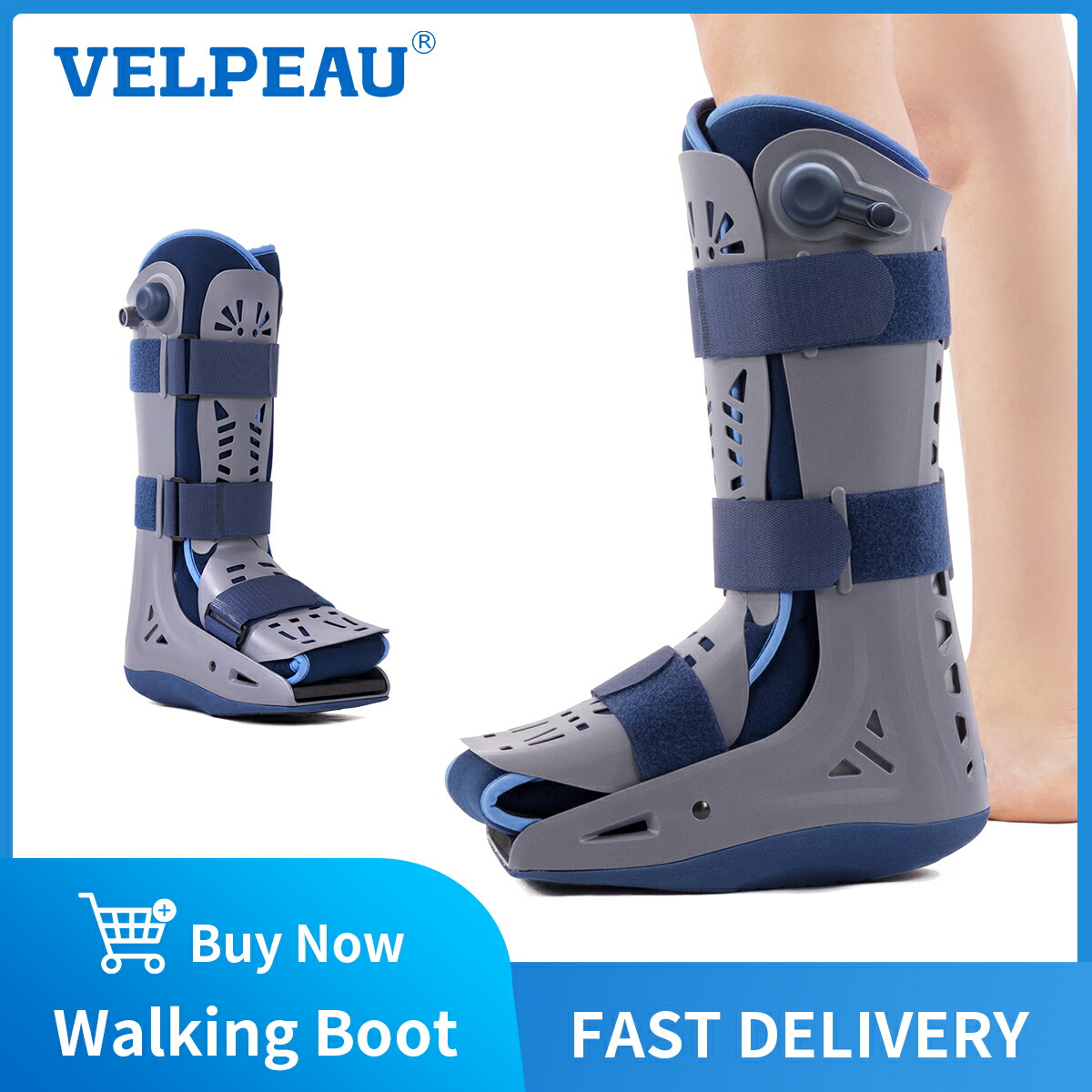 Velpeau-男性と女性のためのエアウォーキングブーツ,インフレータブル整形外科靴,ストレスフリー,足の後ろ用