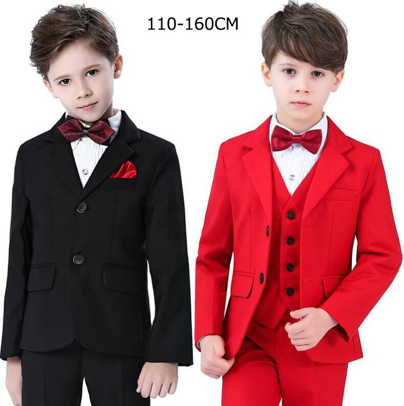 【送料無料】子供スーツ キッズスーツ 男の子 スーツ 4点セット ジャケット+パンツ+シャツ+蝶結び フォーマルスーツ 紳士服 子供服 セットアップ 入学式 卒園/卒業式スーツ 結婚式 七五三 誕生日 発表会スーツ 演奏会 上下セット 男の子スーツ 子ども用スーツ ジュニア