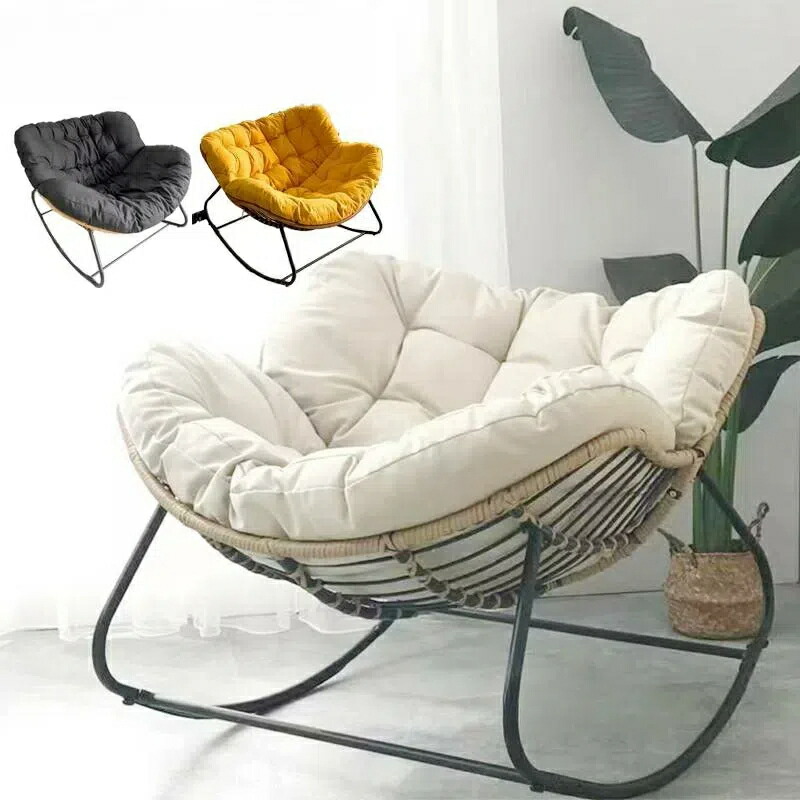 楽天市場】ロッキングチェア チェア 大型 ゆっくり ラタン調チェア