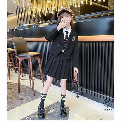 女の子 スーツセット 子供服 ジャケット シャツ スカート 三点セット 愛い 卒業式 入学式 小学校 女子 日常 春秋 120?170cm