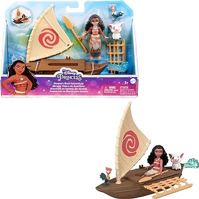 モアナと伝説の海 モアナ Small Doll & Boat ボート Playset画像