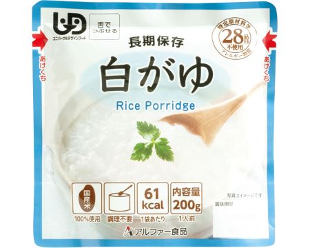 レトルト非常食　国産うるち米100％使用　白がゆRT / 15156211　200g×30個