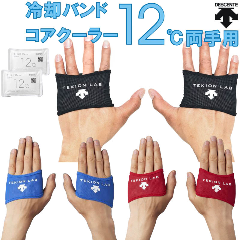 暑さ対策は手のひらを冷やせ デサント コアクーラー 12度 両手用(左右1組) 保冷 冷感 夏 リストバンド DAT9000