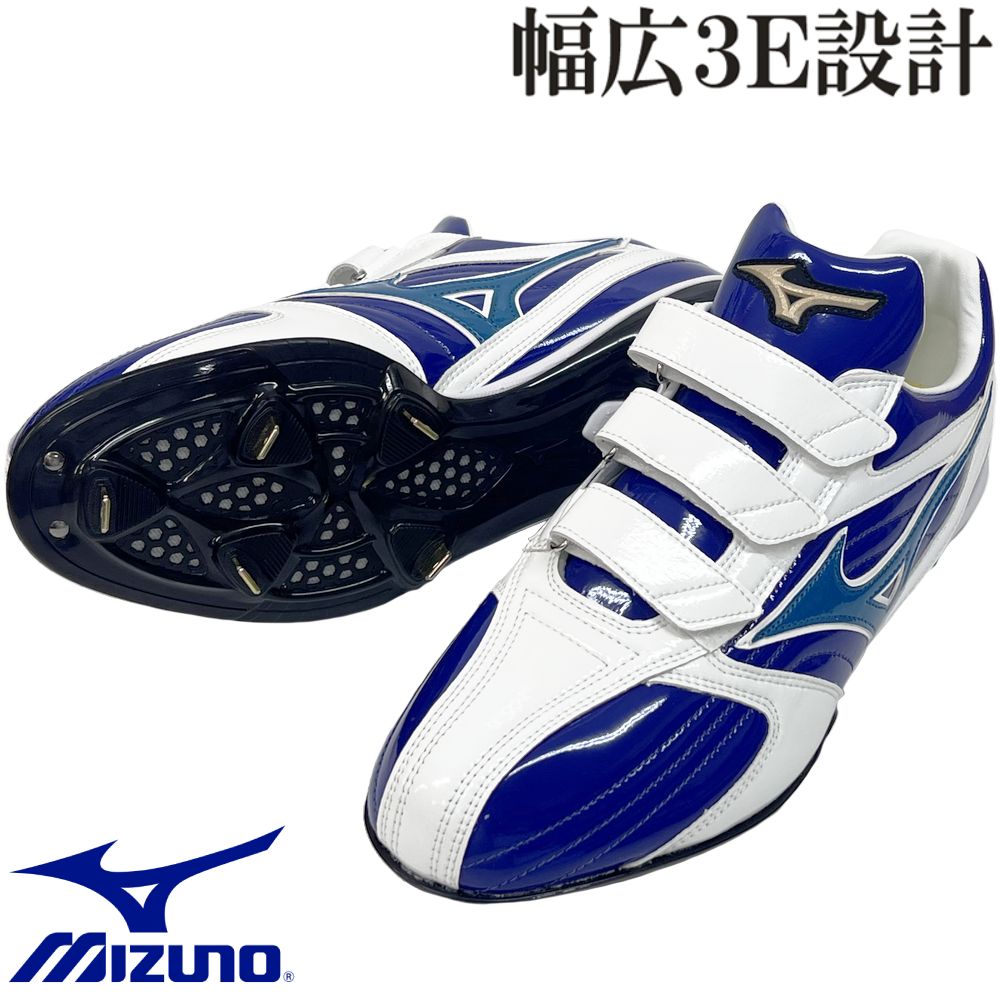 野球　asics 金具スパイクシューズ ホワイト/ブルー　26.5㎝　取替金具付 野球 asics 金具スパイクシューズ ホワイト/ブルー 26.5㎝ 取替