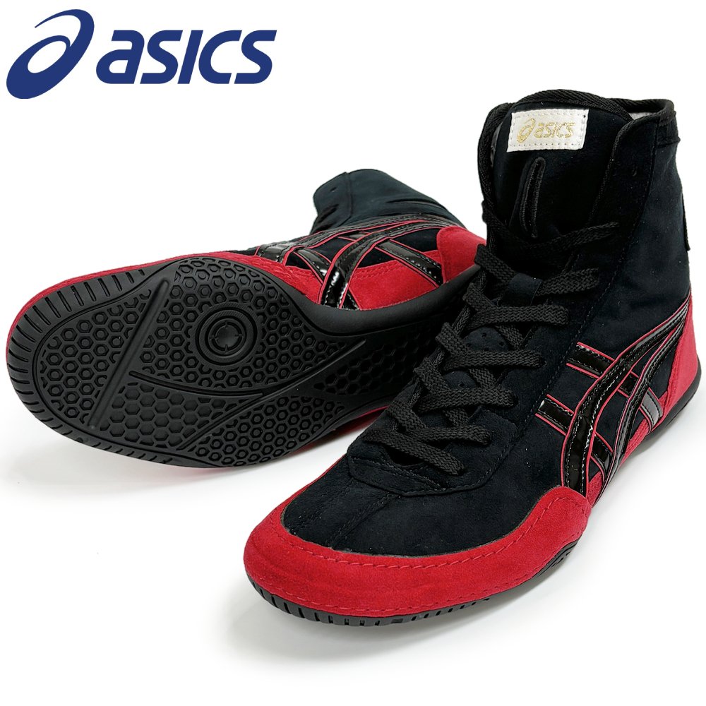 【サイズ交換送料無料】アシックス asics レスリングシューズ 1083A001 ライナースポーツオリジナルデザイン ボクシングシューズ ブラック×レッド A526 16,401円