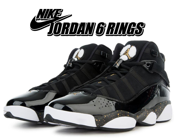 jordan 6 rings black metallic gold