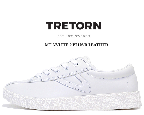 white leather tretorns