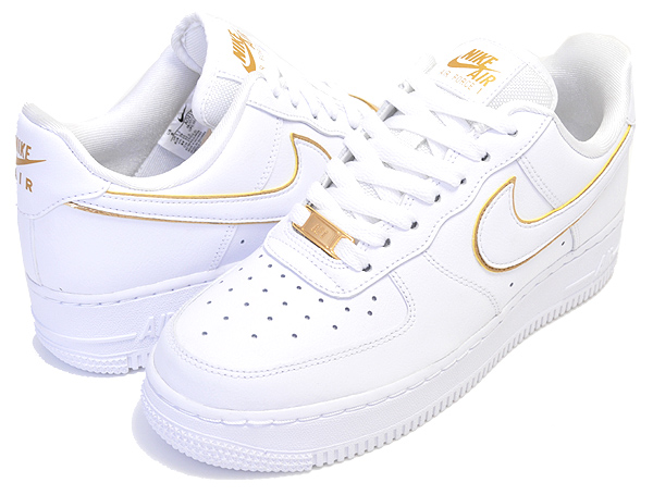 nike air force 1 07 sneaker low white metallic gold