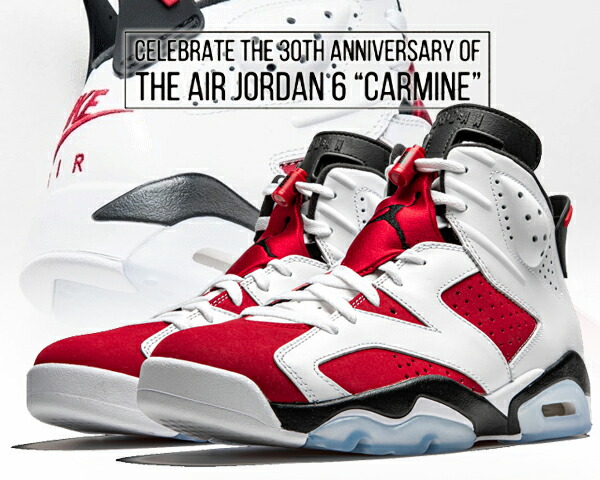楽天市場】NIKE AIR JORDAN 6 RETRO CARMINE white/carmine