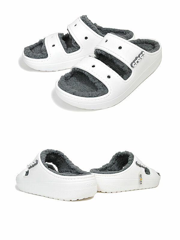 お得な割引クーポン発行中 crocs CLASSIC COZZZY SANDAL WHITE 207446-100 ホワイト スライド ライナー  ツーストラップ 【驚きの値段】