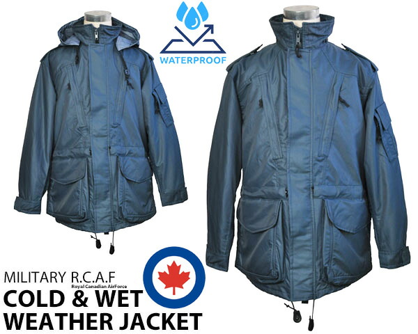 楽天市場】R.C.A.F COLD/WET WEATHER JACKET LIGHT NAVY DEADSTOCK
