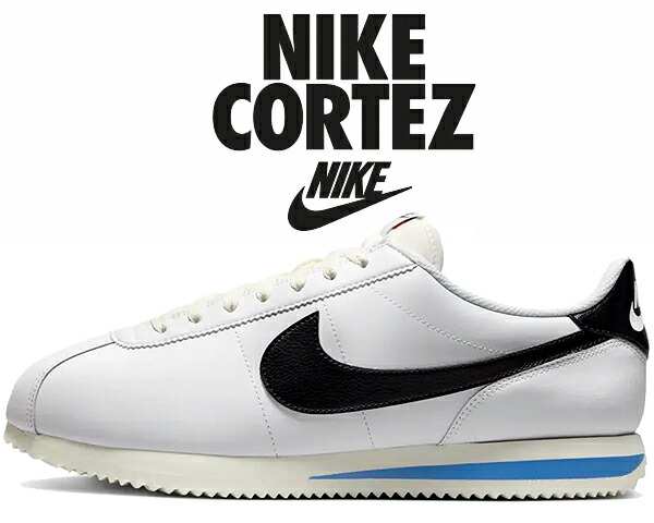 楽天市場】NIKE CORTEZ white/black-lt photo blue-sail dm4044