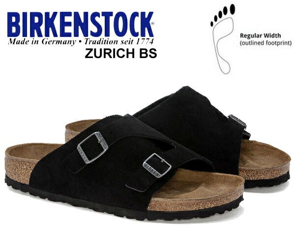楽天市場】BIRKENSTOCK ZURICH BS (REGULAR FIT) BLACK 1025045