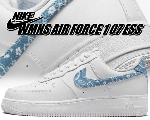Nike スニーカー Air Force 1 ホワイト/ブルー NIKE AIR FORCE 1 '07 