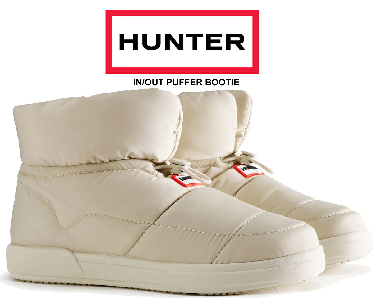 [ ポイントUP & 最大2000円OFFクーポン ] 【送料無料 ハンター レディース イン/アウト パファー ブーティ】HUNTER IN/OUT PUFFER BOOTIE CANVAS CREAM wff3001wwu-ccr ベージュ スリッポン 暖 アウトドア スリッパ｜ＬＴＤ　ｏｎｌｉｎｅ 9,239円