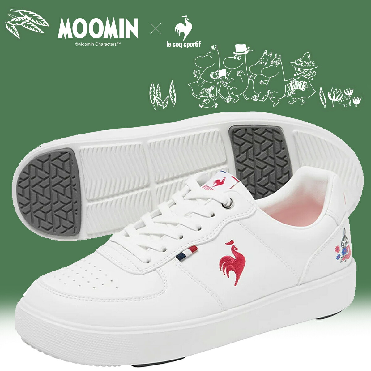 楽天市場】le coq sportif LCS NIMES MOOMIN WHITE/RED lu6ssn16lz