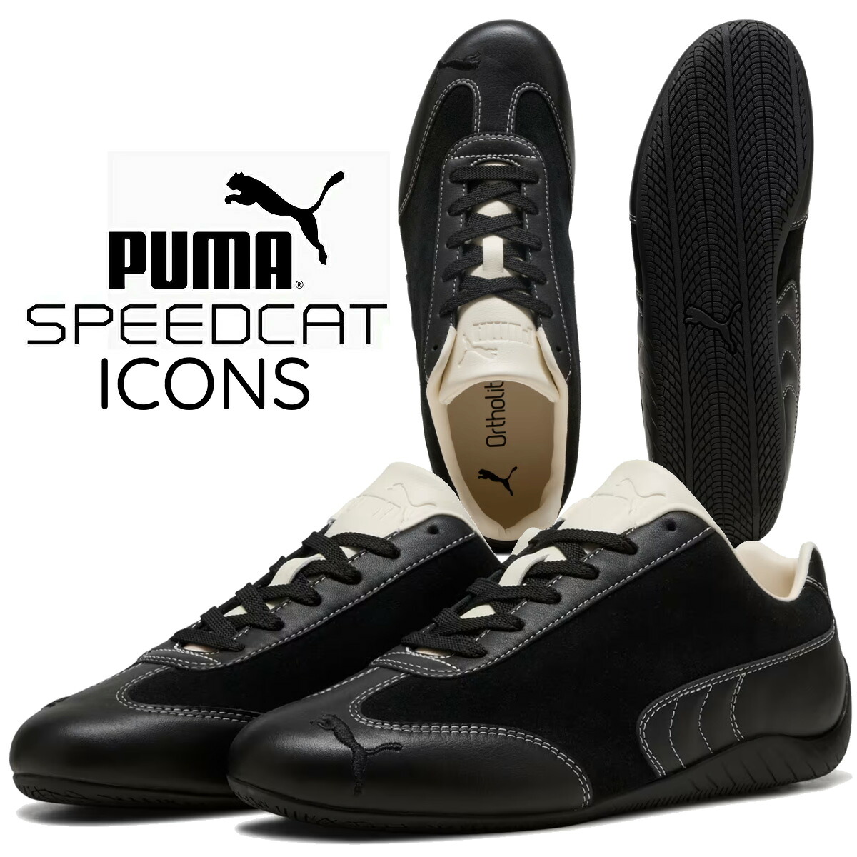 [ ポイントUP & 最大2000円OFFクーポン ] 【プーマ スピードキャット アイコンズ プーマブラック フロステッドアイボリー】PUMA SPEEDCAT ICONS PUMA BLACK-FROSTED IVORY 406226-01｜ＬＴＤ　ｏｎｌｉｎｅ