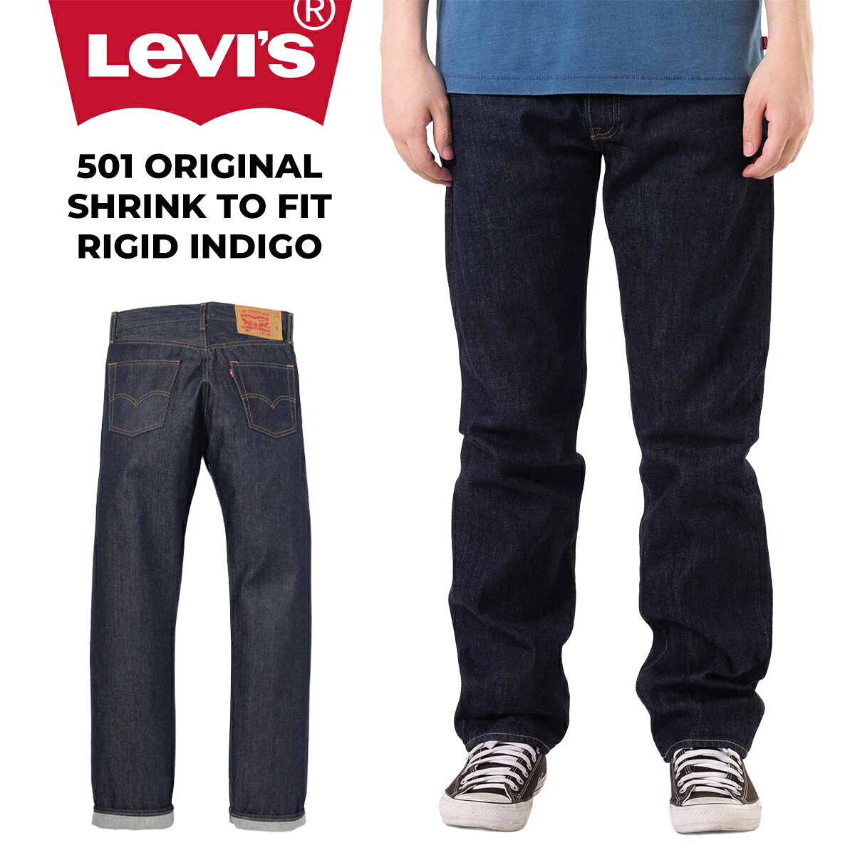 [ ポイントUP & 最大2000円OFFクーポン ] 【リーバイス 501 オリジナル シュリンクトゥフィット リジッドインディゴ】LEVIS 501 ORIGINAL SHRINK TO FIT RIGID INDIGO 005010000 8,712円
