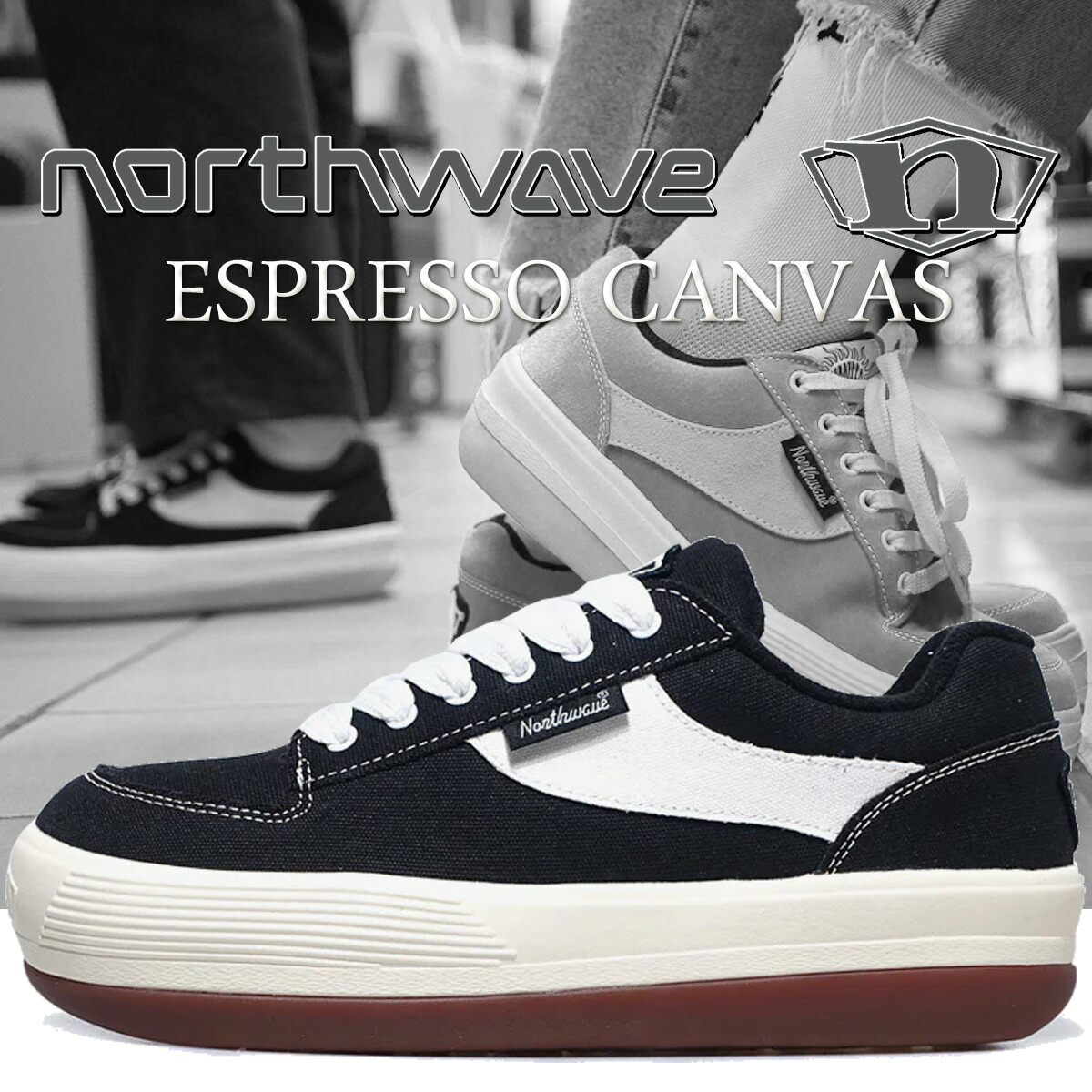 [ ポイントUP & 最大2000円OFFクーポン ] 【ノースウェーブ エスプレッソ キャンバス ブラック ホワイト】Northwave ESPRESSO CANVAS BLACK/WHITE nw004-blw｜ＬＴＤ　ｏｎｌｉｎｅ